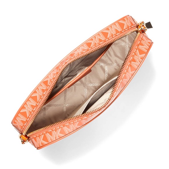 Michael Kors Large Jet Set Large Orange Crossbody NWT - Picture 3 of 5